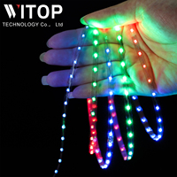 Guirlande lumineuse LED intelligente RGB SMD1515 à commande unique DC5V, 5 mm, cuivre transparent, IP65, 80 LED/M, dimmable, première mondiale