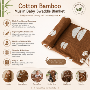 Manta Envolvente para Bebé de Muselina de Bambú y Algodón 100% Orgánico |   Envoltura Personalizada para Bebé con Estampado Arcoíris Boho, Suave y Transpirable, Premium - Product Image 5