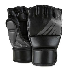 Gants de boxe professionnels pour adultes, demi-doigts, en PVC, avec logo personnalisé, 8oz, 12oz, 14oz, haute qualité, pour MMA, combat et grappling, en cuir. - Product Image 4