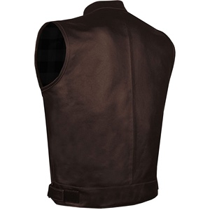Gilet de moto pour homme en toile et cuir de haute qualité, grande taille, anti-UV, coupe-vent, respirant, imperméable, séchage rapide, logo personnalisé - Product Image 3