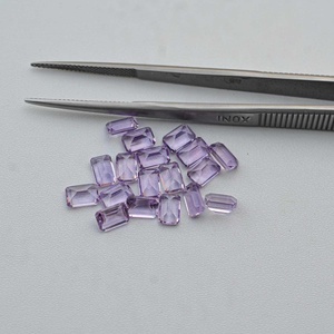 Venta al por mayor de piedras preciosas sueltas con forma de Octágono facetado de amatista rosa de 6x8mm naturales para la fabricación de joyas usadas de proveedores de fabricantes - Product Image 3