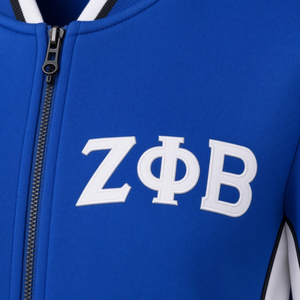 เสื้อแจ็คเก็ตวอร์มอัพ Zeta Blue Air Tech Fleece พรีเมียม แบบซิปเต็มตัว สไตล์วาร์ซิตี้ ปักลายสมาคมนักศึกษากรีก เหมาะสำหรับฤดูหนาว - Product Image 6