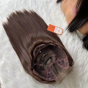 Fermeture de cheveux perruque os droit vietnamien naturel brun pleine taille pleine longueur de 6 "à 32" prix de gros - Product Image 1