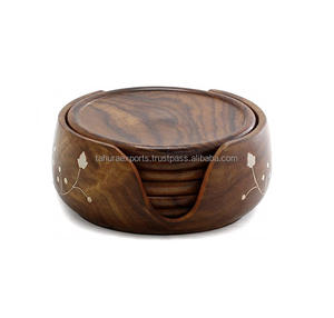 Sous-verre en bois de conception classique marron, qualité supérieure, sous-verre décoratif pour table de mariage, pour boissons, à prix abordable - Product Image 5