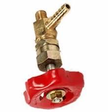 Válvula de aguja de latón con rueda manual para manguera |   Válvula de Cierre de Latón |   Válvula de Conexión con Rosca Macho y Brida Hexagonal Pintada - Product Image 3
