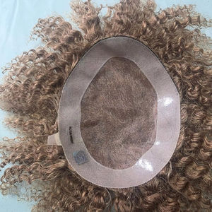 Prothèse capillaire homme en cheveux humains indiens Remy bouclés, base mono - TAZ HAIR BANGLADESH - Product Image 1