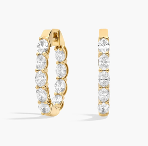 <b>Hoops</b> Earrings Diamond Earrings Gold and <b>Silver</b> Earrings Natural and Lab Grown Diamonds Earrings <b>Hoops</b> Fine Jewelry for Women - Product Image 1
