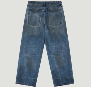 Men's Straight-Leg Eco-Friendly Woven Denim <b>Jeans</b> Lightweight Cotton Loose Fit Distressed Wash Vintage Spring/Autumn Casual - Product Image 6