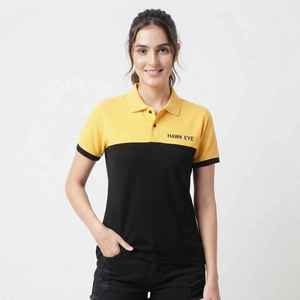 Polo de Mujer con Bloques de Color, Manga Corta, Casual, Algodón Piqué Transpirable, Diseño con Logotipo Frontal - Product Image 3
