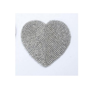 Handmade รูปหัวใจสีเขียวลูกปัดแก้ว Coaster ชุด 4 Coaster สําหรับเครื่องดื่มกาแฟ Placemate โต๊ะ Coaster ห้องครัวและตกแต่งบ้าน - Product Image 2