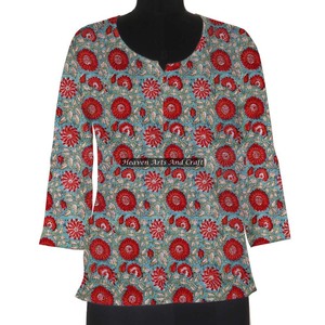 Women Cotton Soft Printed Kurtis Short Kurtis For Women In India Latest Ladies Wear Indian Cotton Fabrics Low Price Kurtis - Product Image 1