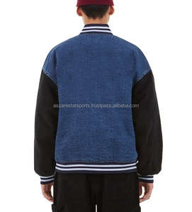 เสื้อแจ็คเก็ตวาร์ซิตี้ผู้ชาย แขนผ้าขนสัตว์ แต่งลายปักเชนิลล์  แบบตัวอักษร  สำหรับนักศึกษา - Product Image 2