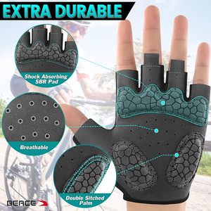 Gants de sport demi-doigts personnalisés respirants antidérapants pour musculation et fitness avec sangle de poignet réglable unisexe - Product Image 3