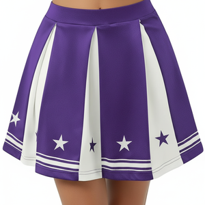 Conjunto de Uniforme de Animadoras Deportivas Zabex Personalizado para Mujer, Falda Plisada, Top Corto, Traje de Baile, Transpirable, Poliéster/Algodón - Product Image 4