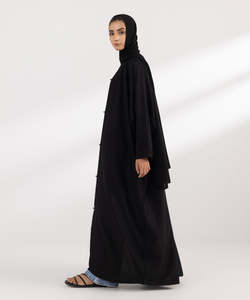 Custom Design Solid Color Custom Logo <b>Plus</b> <b>Size</b> Spring Autumn Islamic <b>Dress</b> Abaya Comfortable Breathable Women's Wholesale OEM - Product Image 5