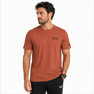 T-shirt à manches courtes pour homme, léger, été, 180 GSM, tricot polyester/coton, imprimé par sublimation, motif astronaute dessin animé, col rond - Product Image 1