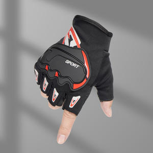 Gants de moto et de vélo tactiques mi-doigts décontractés pour hommes, antidérapants, en polyester, pour l'été - Product Image 2