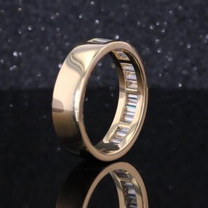 Band <b>Ring</b> Moissanite Diamond & <b>Fine</b> Sterling Silver Hip-Hop Style Wedding Gift Unisex Twilight Bella Celebrity - Product Image 2
