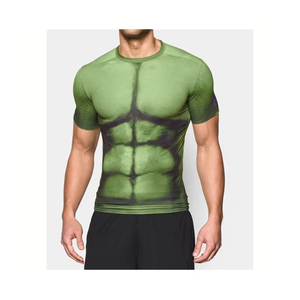 <b>Custom</b> <b>Compression</b> Short Sleeve UPF50 Breathable Rash Guard for MMA and BJJ Heat-Transfer Printed customized rashguard - Product Image 1