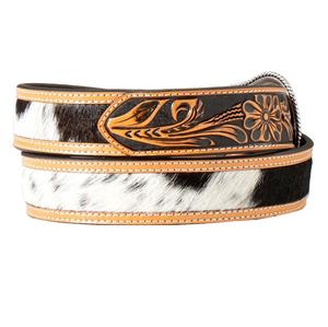 Best Seller Western Tooled Belt Cinturón de vaquero de piel de vaca Cinturón occidental informal unisex - Product Image 2