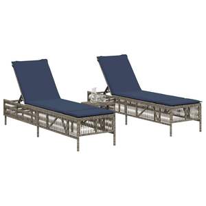 Chaise longue de patio grise - Product Image 3