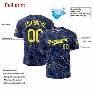 เสื้อเบสบอลพิมพ์ลายทันสมัยแบบใหม่ ระบายอากาศได้ดี แขนครึ่งตัว รับผลิตตามแบบ OEM ODM - Product Image 3