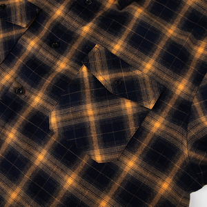 Chemise en flanelle à carreaux décontractée pour homme, manches longues, boutonnée, ourlet arrondi, 100 % coton, fabrication sur mesure, vente en gros OEM - Product Image 4