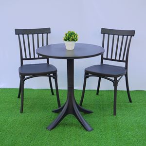 TM15 <b>Dining</b> <b>Set</b> with MN01 Round Table | Versatile Outdoor <b>Bistro</b> Furniture Combo for Luxury Hotel Resort Cafe Patio Balcony - Product Image 2