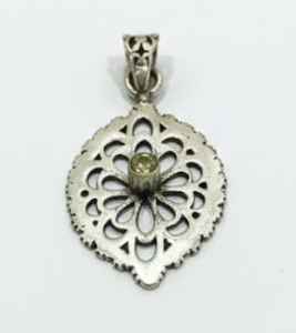 Pendentif et collier en argent allemand fait main, bijoux ethniques, bijoux en zircon, qualité AAA, pour femmes. - Product Image 1