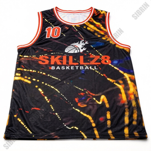 Uniformes de Baloncesto Personalizados Sibrin al por Mayor |   Camisetas y Pantalones Cortos de Equipo con Logotipo, Nombre y Número |   Uniforme de Baloncesto Sublimado Reversible USA - Product Image 4