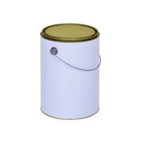 Boîtes en fer blanc cylindriques Avighna pour lubrifiants et graisses chimiques - 175 mm, finition brillante avec impression numérique et logo personnalisé