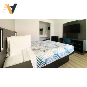 Ngoc Hoang Anh OEM ODM madera nuevo diseño estilo conciso armario mesita de noche tocador TV Mesa Hotel dormitorio muebles Motel 6 - Product Image 1