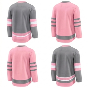 Maillot de hockey sur glace personnalisé de haute qualité, entièrement brodé, respirant, anti-humidité, en polyester, uniforme d'entraînement d'équipe unisexe, OEM OD - Product Image 3