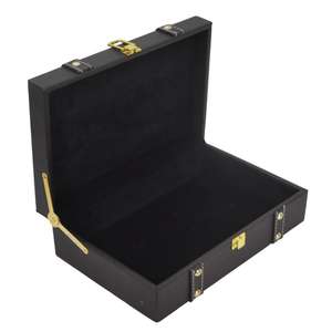 Black Color Natural Buffalo Leather Gift Box Hot Selling Decorative Boxes & <b>Bins</b> OEM Customized Storage Box Multifunction Style - Product Image 3
