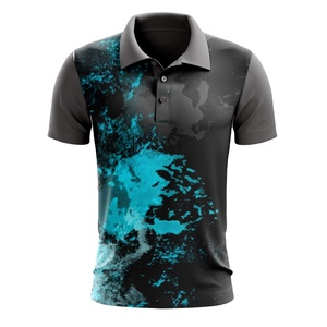Camiseta de Manga Corta Extra Grande para Hombre, Transpirable, para Golf, Polo Sublimado para Hombre - Product Image 1