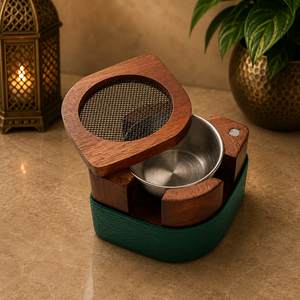 Wooden Bakhoor Burner With Brass For Ramadan Eid Gift Incense Holder <b>Oud</b> Censer Charcoal Aroma <b>Diffuser</b> Middle Eastern HomeDecor - Product Image 6