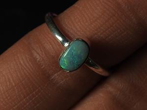 แหวนเงินสเตอริงประดับเพชรโอโอปอลแบบคลาสสิกแหวนเงินแท้เครื่องประดับสำหรับผู้หญิงของขวัญแต่งงาน - Product Image 4