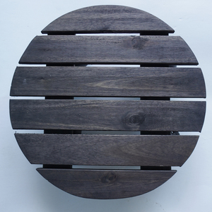Prix d'usine abordable Nouveau design de qualité supérieure Chariot rond portable en bois Plateau de rangement pour plantes avec roues verrouillables - Product Image 2