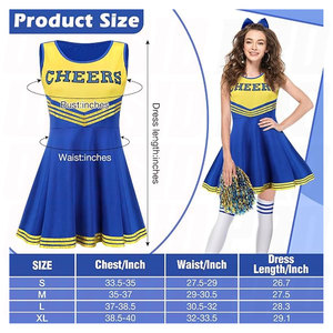 Costumes pour femmes adultes, tenue de cheerleader, ensemble de costumes de cheerleader, élégant, confortable, léger, pour la performance de cheerleading - Product Image 4