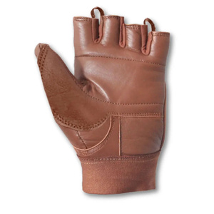 Premium Quality Classic Sheep Grain Leather Wheelchair Gloves Fingerless Industrial Safety Personal Protective Gloves Casual Gym - Product Image 2