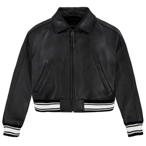 Nueva Chaqueta de Cuero Negra Personalizada para Mujeres de Hermandades – Colección Primavera-Otoño 2026 con Logotipo Griego, Transpirable, Venta al Por Mayor - Product Image 3