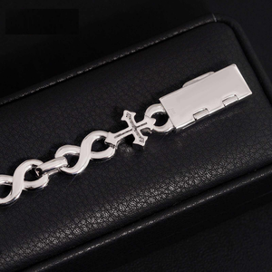 Bracelet Moissanite Iced Out avec maillons croisés, chaîne cubaine, bijoux de luxe Hip Hop, bracelet éclatant pour hommes et femmes - Product Image 2