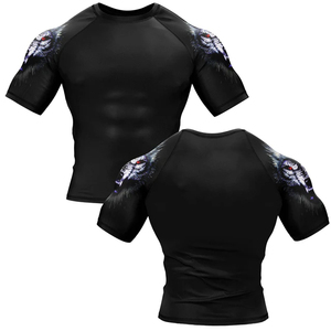 <b>Men's</b> Full Sleeve Compression Rash Guard Sublimation Print Breathable UPF50+ Quick Dry <b>Swim</b> Shirt Adult Sport <b>Top</b> - Product Image 2