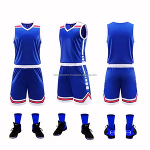 Vente flash ECONEX SPORTS, design de sublimation, créez votre propre maillot de basket-ball, vente en gros, haute qualité, 100% polyester, séchage rapide, col en V - Product Image 1