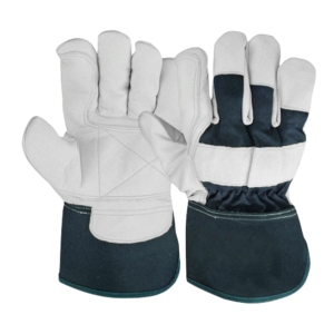 Gants en cuir de chèvre robustes anti-vibrations, doublure en coton, texture lisse, protection industrielle des mains, manchette de sécurité - Product Image 4