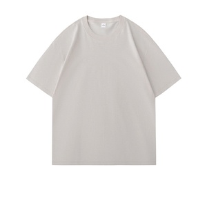 เสื้อยืดคอกลมแขนสั้นผู้ชาย ผ้าฝ้าย 100% ทรงปกติ สีพื้น ผ้าเจอร์ซีย์ถัก สวมใส่สบาย สีดำ น้ำตาล ขาว - Product Image 5