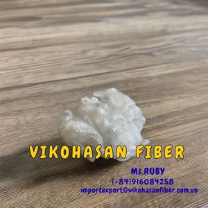 ใยโพลีเอสเตอร์รีไซเคิลแบบกลวงเคลือบซิลิโคนสีขาว 15D HS จากผู้ผลิตมืออาชีพของเวียดนาม สำหรับยัดไส้หมอน - Product Image 4