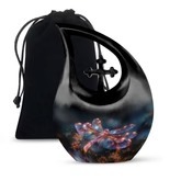 Venta caliente hermosa mar azul y tortuga lágrima cremación urna para adultos para cenizas humanas con bolsa de terciopelo gratis - Product Image 5