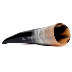Handmade Real Viking Drinking Horn Mug with Wooden Stand Natural Ox Horn Craft Mead Beer Vessel Wholesale Custom Gift Horn Mug - Product Image 2