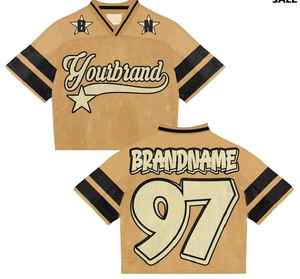 Camiseta de Fútbol Americano Personalizada, Estilo Urbano, Corta, Holgada, de Manga Corta, con Malla, Unisex - Product Image 4